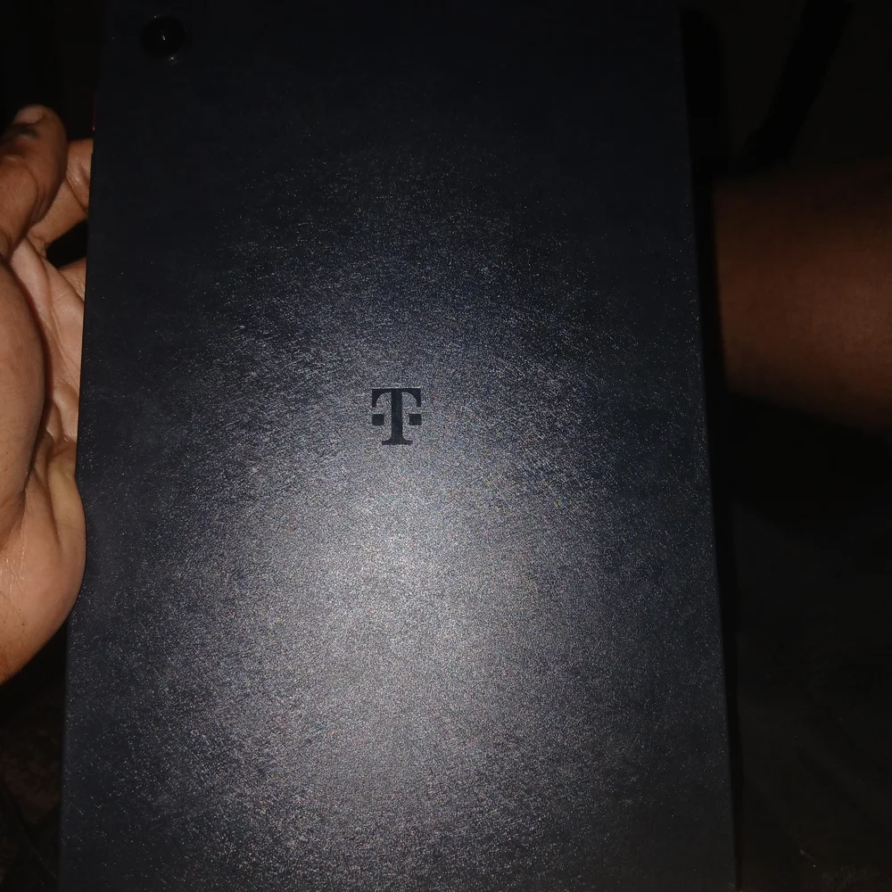 Black Tablet with Pink Display